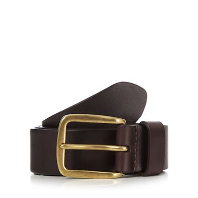 Hammond & Co. by Patrick Grant Designer brown leather square buckle belt